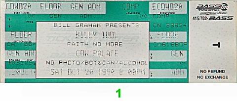 Billy Idol Vintage Ticket