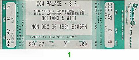Brian Boitano Vintage Ticket