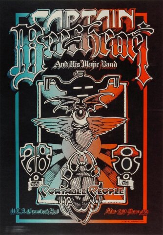 Captain Beefheart & The Magic Band Vintage Concert Poster from