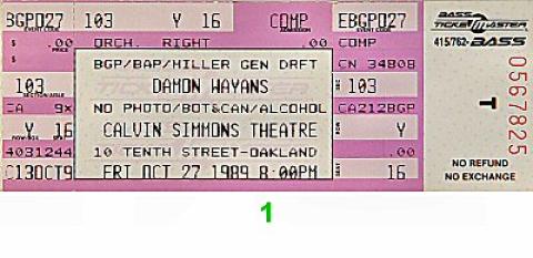 Damon Wayans Vintage Ticket
