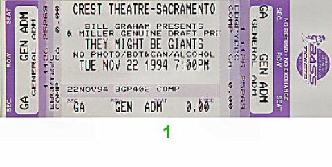 They Might Be Giants Vintage Ticket