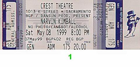 Narvin Kimball Vintage Ticket