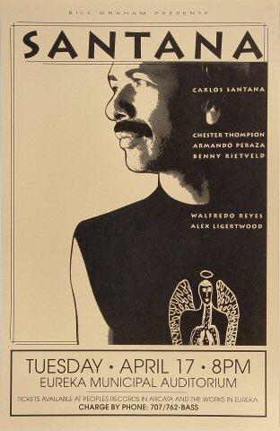 Santana Vintage Concert Poster from Pepsi Center, Sep 28