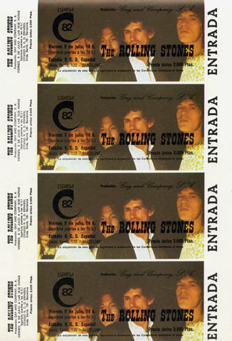 The Rolling Stones Vintage Ticket
