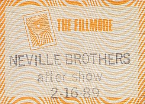 The Neville Brothers Backstage Pass