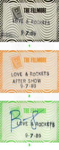 Love and Rockets Backstage Pass