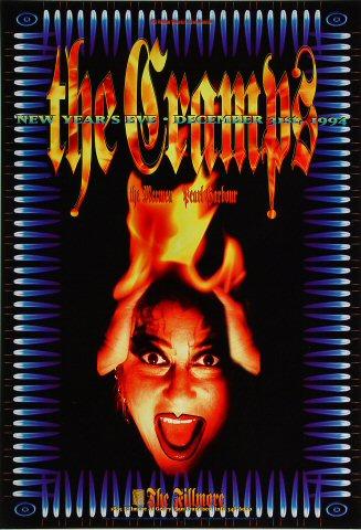 The Cramps Vintage Concert Poster from Fillmore Auditorium, Oct 31
