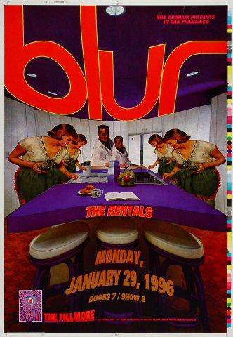 Blur Vintage Concert Poster from Fillmore Auditorium, Mar 20, 1997