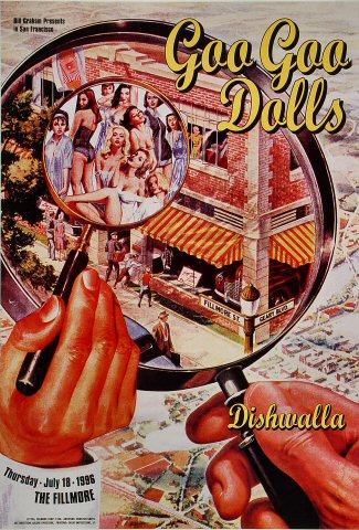 Goo Goo Dolls Vintage Concert Poster from Fillmore Auditorium, Jul