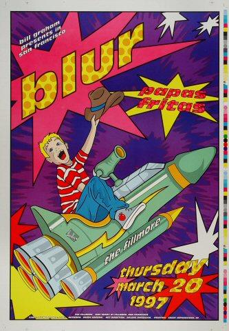 Blur Vintage Concert Poster from Fillmore Auditorium, Mar 20, 1997