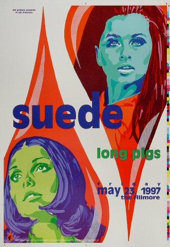 Suede Vintage Concert Poster from Warfield Theatre, Sep 25