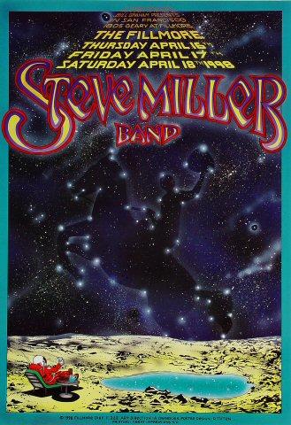 Steve Miller Band Vintage Concert Poster from Fillmore Auditorium