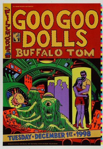 Goo Goo Dolls Vintage Concert Poster from Fillmore Auditorium, Dec