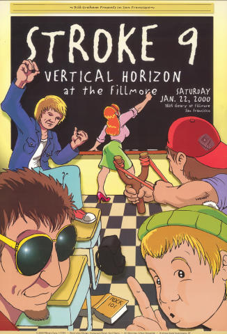 moe. Vintage Concert Poster from Fillmore Auditorium, Nov 26, 1999