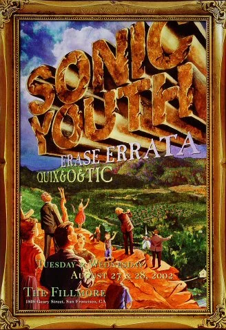 Sonic Youth Vintage Concert Poster from Fillmore Auditorium