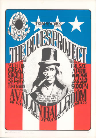 The Blues Project Vintage Concert Poster from Avalon Ballroom, Apr
