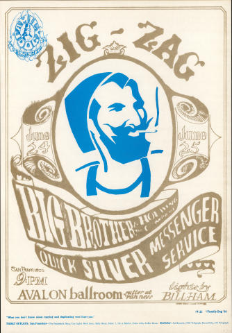 Big Brother and the Holding Company Vintage Concert Poster from