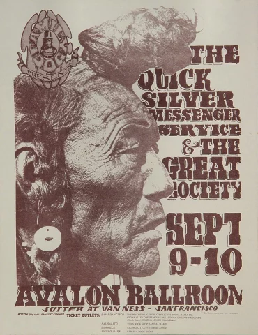 Quicksilver Messenger Service Vintage Concert Handbill from Avalon ...