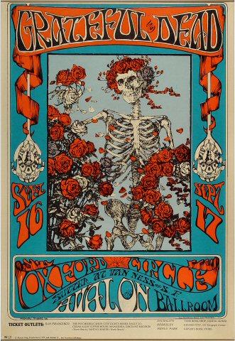 Grateful Dead Vintage Concert Poster from Avalon Ballroom, Sep 16