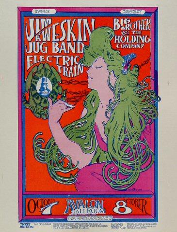 Jim Kweskin Jug Band Vintage Concert Poster from Avalon