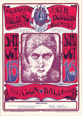 Big Brother and the Holding Company Vintage Concert Poster from