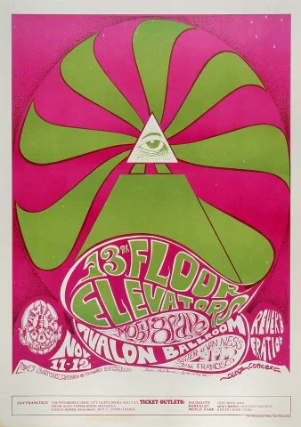 13th Floor Elevators Vintage Concert Poster from Avalon Ballroom