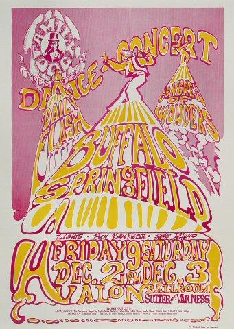 Buffalo Springfield Vintage Concert Poster from Avalon Ballroom