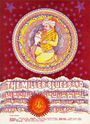 The Steve Miller Blues Band Vintage Concert Poster from Avalon