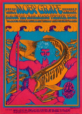 Moby Grape Vintage Concert Poster from Avalon Ballroom, Feb 24