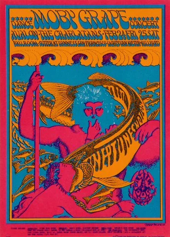 Moby Grape Vintage Concert Postcard from Avalon Ballroom, Feb 24, 1967 ...