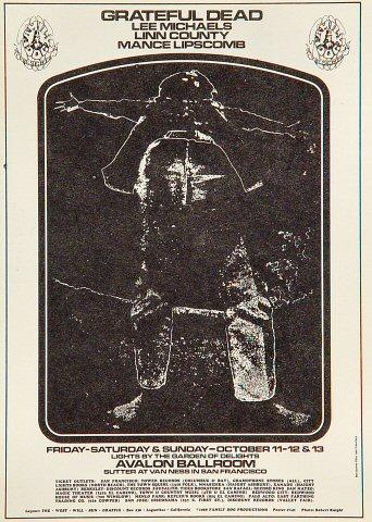 Grateful Dead Vintage Concert Handbill from Avalon Ballroom, Oct