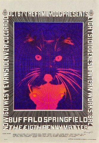 バッファロースプリングフィールド 1967 ビンテージポスター Buffalo Springfield Vintage Concert Poster from Fillmore