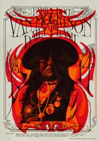 Van Morrison Vintage Concert Postcard from Denver Dog, Oct 13