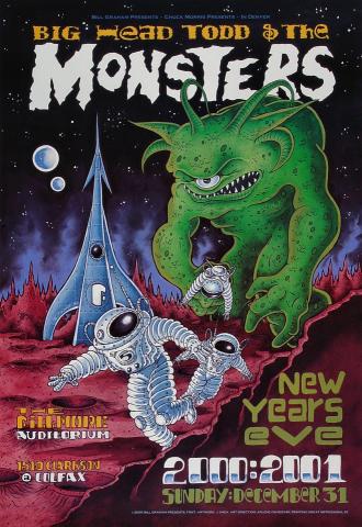 Big Head Todd & The Monsters Vintage Concert Poster from Fillmore