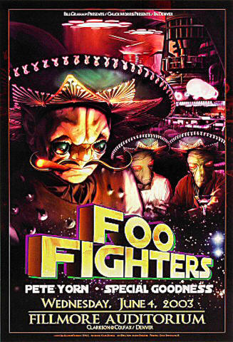Foo Fighters Vintage Concert Poster from Fillmore Auditorium