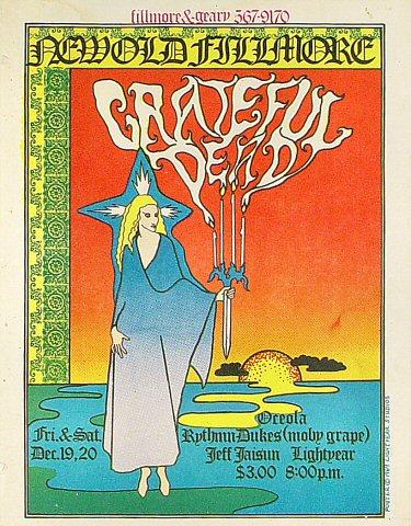 Grateful Dead Handbill ヴィンテージ ポストカード Grateful Dead Vintage Concert Handbill from Fillmore