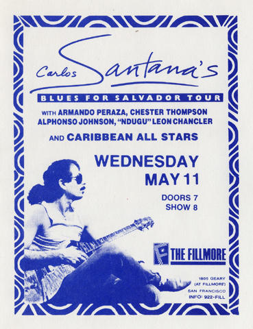 Carlos Santana Handbill