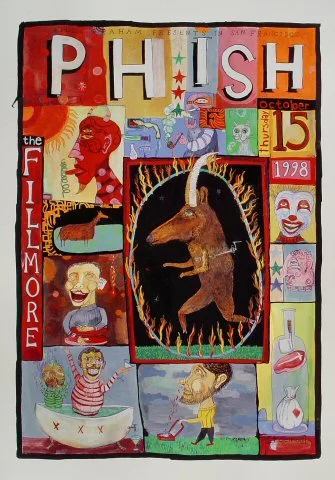 Phish Vintage Concert Poster from Fillmore Auditorium, Oct 15 