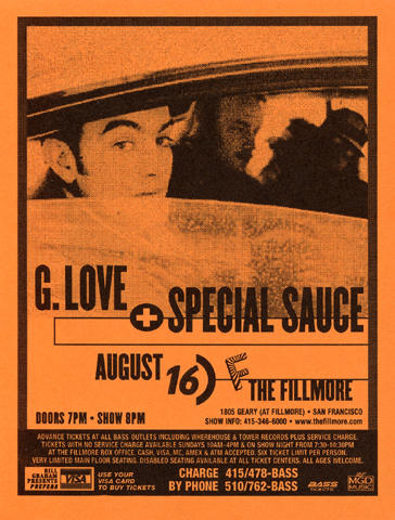 G. Love & Special Sauce Handbill