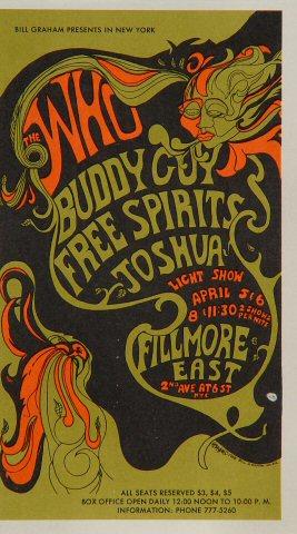 The Who Vintage Concert Poster from Fillmore East, Apr 5, 1968 at