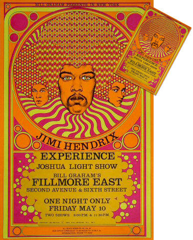 Jimi Hendrix Experience Vintage Concert Poster Set from