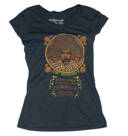 Jimi Hendrix Experience Women's Vintage Tour T-Shirt