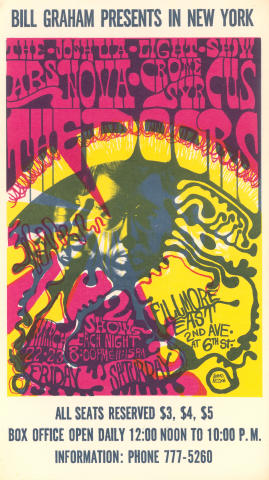 The Doors Vintage Concert Handbill from Fillmore East, Mar 22