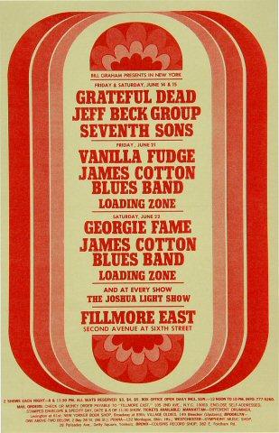 Grateful Dead Handbill ヴィンテージ ポストカード Grateful Dead Vintage Concert Handbill from Fillmore