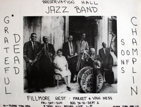 Grateful Dead Vintage Concert Handbill from Fillmore
