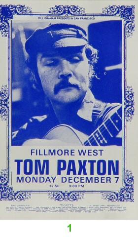 Tom Paxton Vintage Ticket