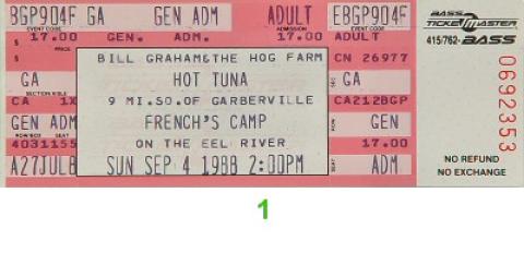 Hot Tuna Vintage Ticket