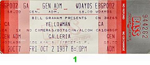Yellowman Vintage Ticket