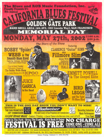 California Blues Festival Poster