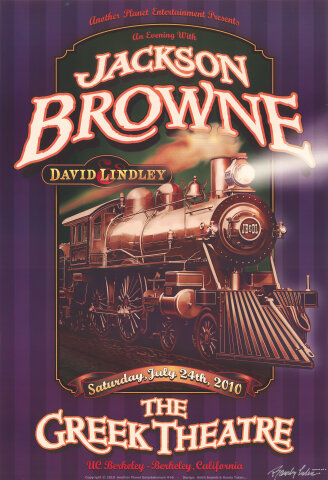 Jackson Browne Vintage Concert Poster from Greek Theatre, Jul 24